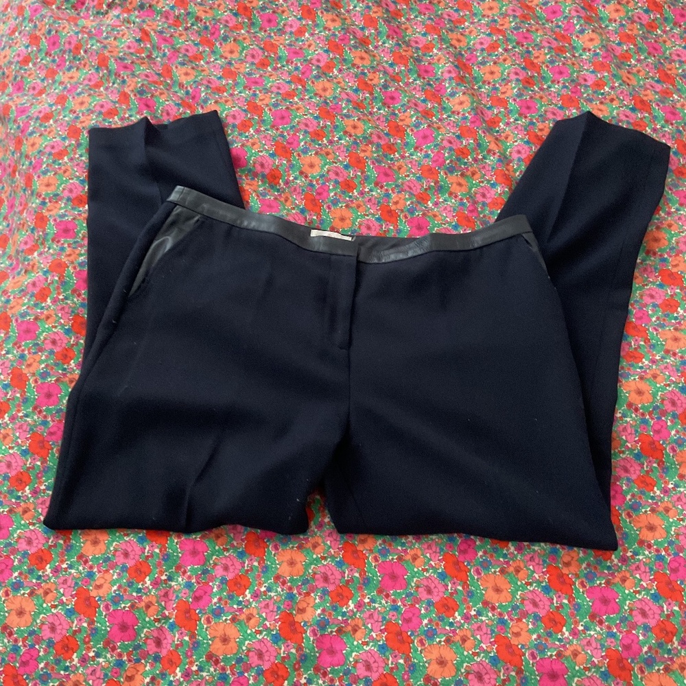 Tory Burch leather-accented pants 14